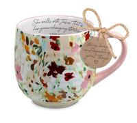 Lighthouse Christian Products Walks with Jesus Game Changing - 18 ounce Blue and Orange Ceramic Coffee Mug Faith-Inspired Drinkware - Christian Giftware