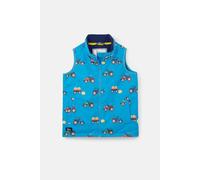 LightHouse Kids Alex Warm Waterproof Gilet - Childrens Outdoor Padded Lined Windproof Lightweight Sleeveless Vest - New Blue Tractor - 2-3 Years