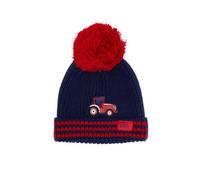 LightHouse Kids Bobbie Warm Bobble Cable Knit Hat - Childrens Winter Outdoor Headwear - Red Tractor - 2-4 Years