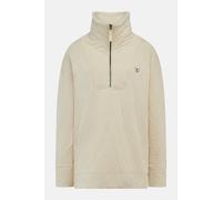 Lighthouse Clothing Cameron Women's Quilted Quarter Zip Sweatshirts in Cream | Size: 14 Lighthouse Clothing Cream 14
