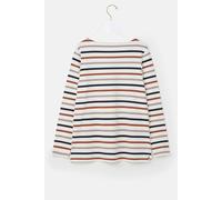 LightHouse Womens Causeway Breton Top - Ladies Long-Sleeved Cotton Stretch Tee - Rust Mocha Black Stripe - 10