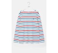 LightHouse Womens Causeway Breton Top - Ladies Long-Sleeved Cotton Stretch Tee - Red Teal Stripe - 14