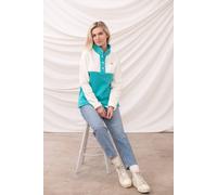 Lighthouse Clothing Haven Jersey Popper Detail Cotton Top In Mid Blue Mid Blue 20