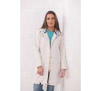 (10, Cream) LightHouse Women's Long Beachcomber Jacket - Ladies 3/4 length Windproof Spring Summer Outdoor Coat with Hood