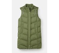LightHouse Women's Savannah Long Gilet - Ladies Outdoor Long Padded Puffa Vest with Hood with Recycled Sustainable Fill - Olive - 10