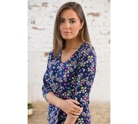 Lighthouse Clothing Women's Ariana Top Long-Sleeved Breton V-Neck Tee in Purple | Size: 10 Lighthouse Clothing Purple 10