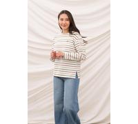 Lighthouse Clothing Women's Causeway Breton Top Long-Sleeved Cotton Stretch Tee in Nude | Size: 18 Lighthouse Clothing Nude 18