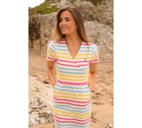 Lighthouse Clothing Women's Lena Dress - Cotton Stretch Casual Wrap Dress with Pockets in White | Size: 8 Lighthouse Clothing White 8