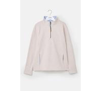 LightHouse Womens Shore Sweatshirt - Ladies Warm Half Zip Cotton Top - Oatmeal - 16