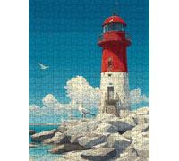 Lighthouse Coast Jigsaw Puzzles for Adults 5000, 5000 Piece Jigsaw Puzzles, Classic Educational Jigsaws, Impossible de Assemble Handmade, Challenging Puzzle, Fun Family Activities FNKL0-254