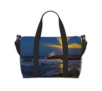 Lighthouse Coast Rock Travel Duffle Bag-Lightweight Carry On Weekender for Men Women, Waterproof Overnight Bag for Gym Weekend Trips