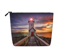 Lighthouse Cosmetic Bag - Single Layer Large Capacity Travel Organizer, Daily Organizer with Zipper