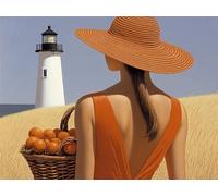 Lighthouse Diamond Art Kits Adults, 5D Diamond Painting Beauty, DIY Full Drill Crystal Gem Art Rhinestone Embroidery Pictures Crafts Painting for Home Wall Decor, Gifts for Women 90x120cm, Model814