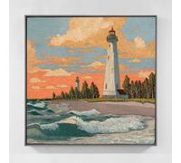 Lighthouse Diamond Art Kits Adults, Diamond Painting Landscape Crystal Art Kits for Adults Beginners Full Round Drill Gem Painitngs Cross Embroidery Kits Crafts, Gifts for Women 100x100cm al1-18a