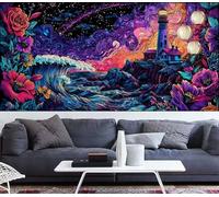 Lighthouse Diamond Art Painting Flower Diamond Painting Kits for Adults,Square Full Drill Gem Arts and Crafts Pictures Embroidery Cross Stitch Canvas Paint by Numbers Kids,Gift Women 28x80in VQ-995