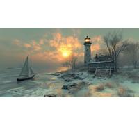 Lighthouse Diamond Art, Pattern Sailboat Diamond Painting Kits for Adults 5D DIY Full Round Drill Gem Crystal Art Kits Crafts for Adults Beginner for Home Decor, Gifts 100 * 200cm -bby2603C0