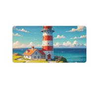 Lighthouse Diamond Paint Mouse Pad Gaming Mousepad Desk Mat Smoothing Rubber Mousepad for Fluid Control Ultra-Stable Non-Slip Rubber Base Mouse Pad (24x12 in)