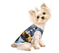 Lighthouse Diamond Paint Print Dog Lightweight Shirt,Summer Cool Breathable Dog T-Shirts,Pet Sleeveless Stretchy Clothes