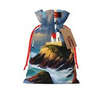 Lighthouse Diamond Paint Print Gift Versatile Bags Reusable Drawstring Festive Pouches For Party Favors Season