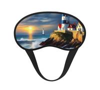 Lighthouse Diamond Paint Print Sleep Mask for Side Sleepers Cute Blackout Eye Mask Shades Cover for Home or Travel