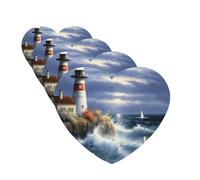 Lighthouse Diamond Painting Car Air Fresheners Cards Set of 4 Pieces Personalized Car Fresheners Gifts for Men Women Auto Aromatherapy Tablets Hanging Scented Cards for Wardrobe Bathroom