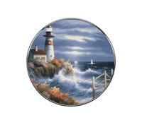 Lighthouse Diamond Painting Fridge Magnets - Decorative Alloy Refrigerator Magnets Strong Magnetic, Cute & Funny Magnet for Kitchen, Office, Whiteboard, 2 Inches Non-Scratch