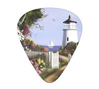 Lighthouse Diamond Painting Guitar Plectrums Classical Triangle Bass Acoustic And Electric Guitar Plectrums For Guitarists 12 Pieces