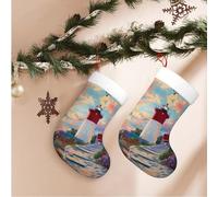 Lighthouse Diamond Painting Print Christmas Stockings Hanging Xmas Stockings Personalised Xmas Decorations for Family Holiday Decorations
