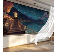 Lighthouse Diamond Painting Sea View Large Diamond Art for Adults 160x80cm, DIY Craft Kits for Beginners Crystal Embroidery Canvas Mosaic Paintings for Home Wall Decor, Hobbies for Women Gifts C-534