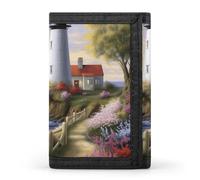 Lighthouse Diamond Painting Wallet,Credit Card Holder,Three-fold Wallet for Passport Covers, Purse Passport Bag for Men Women
