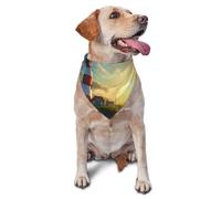 Lighthouse Dog Bandana Pet Scarf Accessories for Small Medium Dogs Cats Photo Prop, Triangle Pet Bandanas Adjustable Puppy Bib Washable Dog Kerchief Puppy Neckerchief