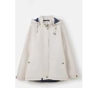 LightHouse Women's Eva Hooded Waterproof Coat - Ladies Breathable, Windproof, Mid-hip Jacket with Insulated Padding - Irish Cream - 14