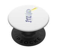 Lighthouse Find Your Way Nautical Ocean Freight Boat Guide PopSockets Adhesive PopGrip