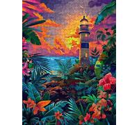 Lighthouse Flower Jigsaw Puzzles for Adults 1000, 1000 Piece Jigsaw Puzzles, Classic Educational Jigsaws, Impossible de Assemble Handmade, Challenging Puzzle, Fun Family Activities FNKL0-257