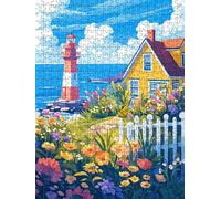 Lighthouse Garden Jigsaw Puzzles for Adults 3000, 3000 Piece Jigsaw Puzzles, Classic Educational Jigsaws, Impossible de Assemble Handmade, Challenging Puzzle, Fun Family Activities FNKL0-258