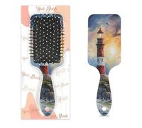 Lighthouse Hair Brush Ocean Oil Painting Wet Dry Air Cushion Hair Brush Plastic Detangler Hairbrush for Kids Adults Back To School Gift Women Men