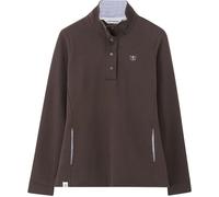 Lighthouse Clothing Women's Haven Jersey Popper Detail Cotton Top in Brown | Size: 14 Lighthouse Clothing Brown 14