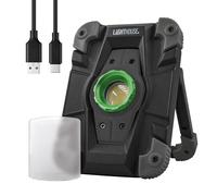 Lighthouse Heavy Duty Rechargeable Work Light 2000lm - USB-C Fast Charge, 5000mAh, IP54 Rated, IK07 Impact Resistant, Power Bank Output, Adjustable Stand, 3 Light Modes, Diffuser Lens & USB-C Cable