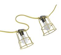 Lighthouse E27 Festoon Lights - 22M/72FT String Lights, IP44 Weather Resistant, Linkable, 10 x 60W Rough Service Bulbs with Bulb Guards, for Construction, Worksite, Garden, Events - 16 Amp 110V Plug