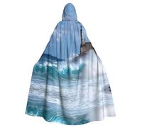 Lighthouse in Havana for Hooded Cloak Costume Cape for Men & Women Halloween Cosplay Party
