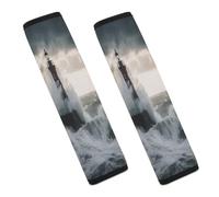 Lighthouse In Storm Car Seat Belt Cover Soft Comfortable Shoulder Seatbelt Pads Cover Seat Belt Pad for Suitable for Car Interior Accessorie