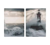 Lighthouse In Storm Passport Holder, ID Card Protector Case Passport Holder with Slot Passports Travel Wallet Document Cover for Women And Men