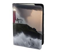 Lighthouse In Storm print Passport Cover, Passport Holder Cover Wallet Passport Wallet Case for Cards and Documents