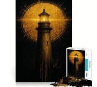 Lighthouse in The Night Jigsaw for Teenagers1000 Pieces Cognitive Boost Nice Thick Family Bond Santa Surprise (38x26cm)