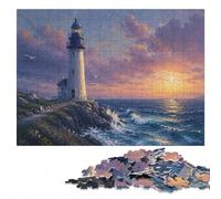 Lighthouse in the Ocean ｜ Deep Blue Lighthous Jigsaw Puzzle, None Pieces | For home use: Jigsaw Puzzle: New Year gift for puzzle lovers, quiet evening activity.