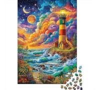Lighthouse in The Sea Puzzle 1000 Piece, Impossible Jigsaw Puzzles for Adults, Puzzle Family Activity Puzzles 52x38cm/1000pcs