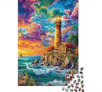 Lighthouse in The Sea Puzzles 1000 Piece. Impossible Puzzles Challenge Toy for Adults& Kids Age 14 Years Up 38x26cm/1000pcs