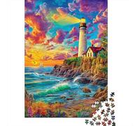 Lighthouse in The Sea Puzzles 1000 Piece. Impossible Puzzles Challenge Toy for Adults& Kids Age 14 Years Up 70x50cm/1000pcs