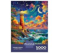 Lighthouse in The Sea Puzzles 1000 Piece. Impossible Puzzles Challenge Toy for Adults& Kids Age 14 Years Up 52x38cm/1000pcs