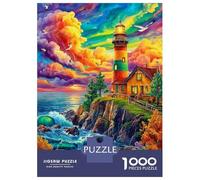 Lighthouse in The Sea Puzzles 1000 Piece. Puzzle Impossible, Puzzle Family Activity Puzzles Game 38x26cm/1000pcs